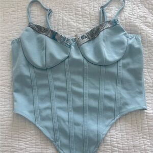 Light Blue Corset Top